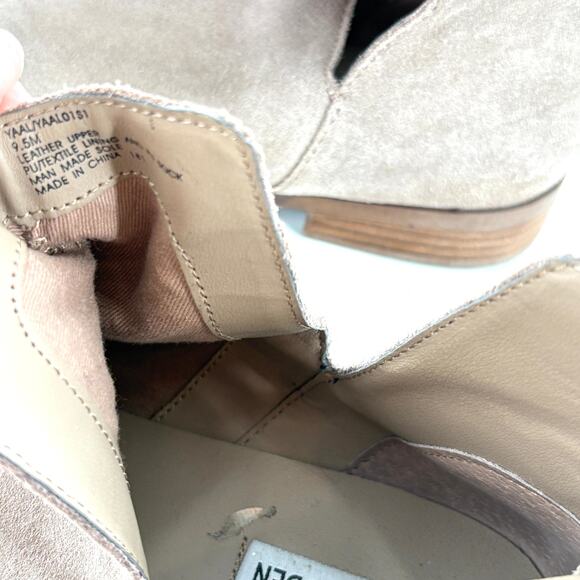 Steve Madden Yaal Suede Boots 9.5 Tan Taupe Beige Ankle Booties Capsule Western - Picture 6 of 8